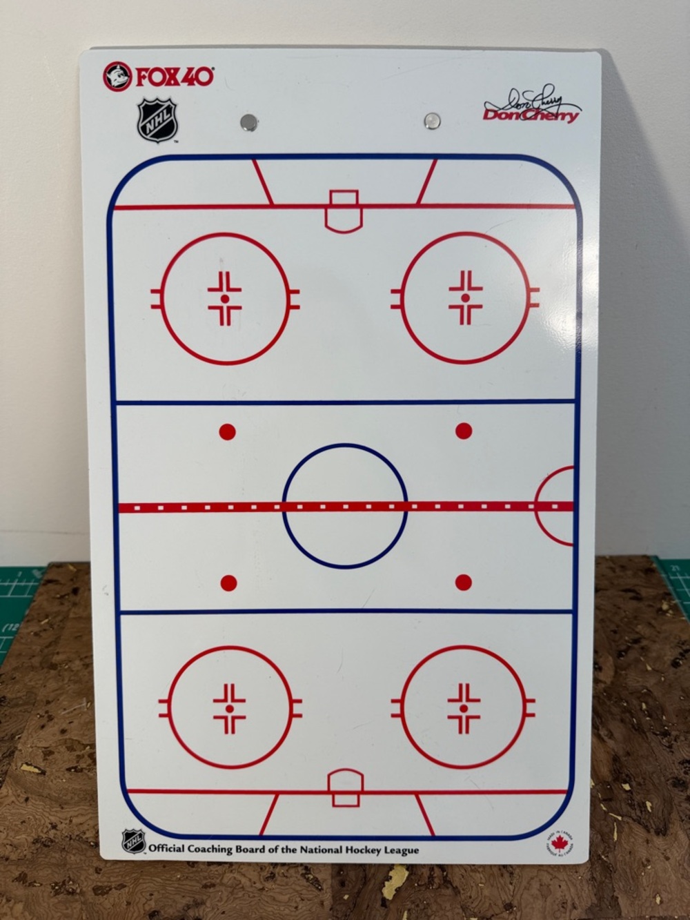 10 x 16” Fox 40 Coaching Clipboard with White, Red & Blue Rink Diagram 🏒